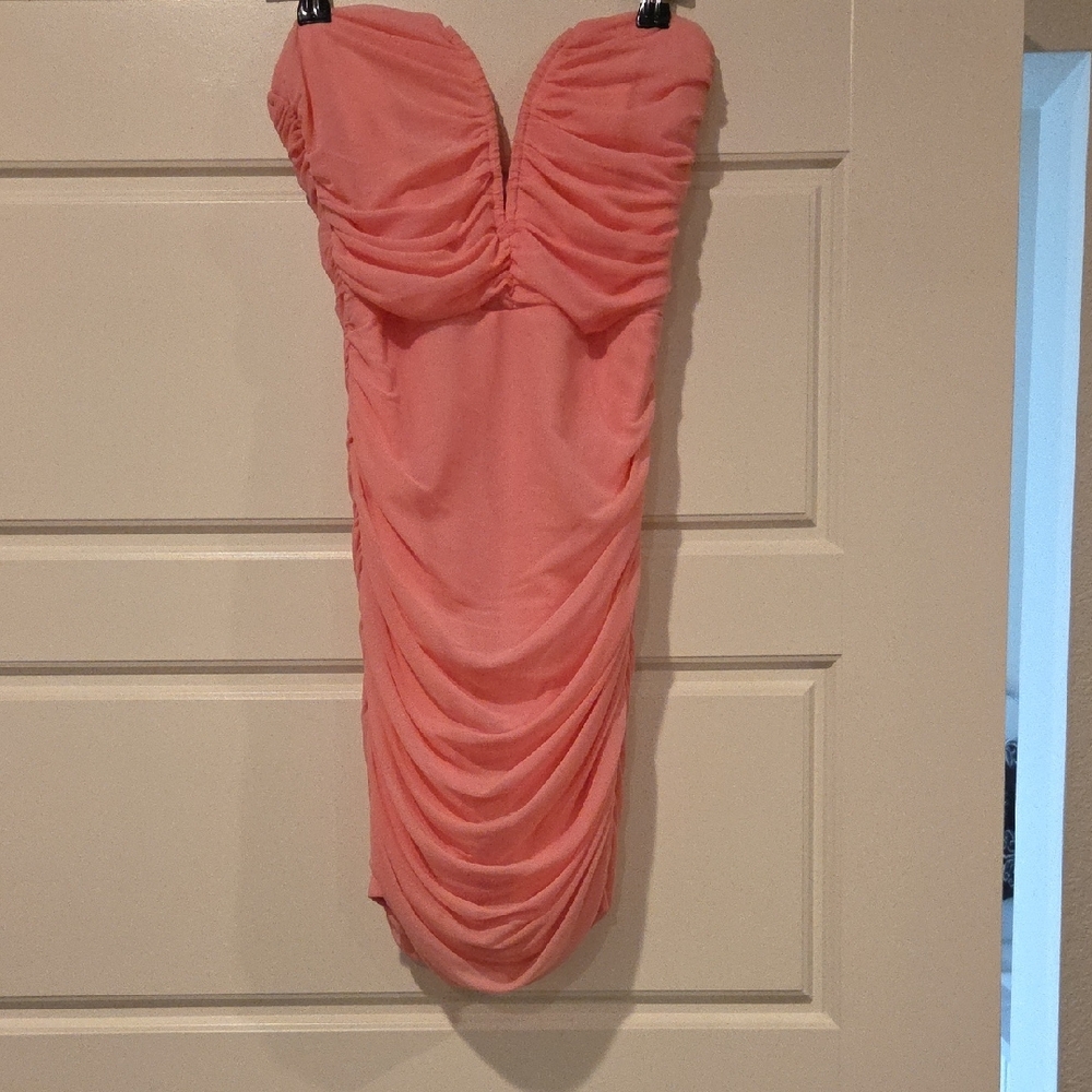 American Threads Coral Mini Dress